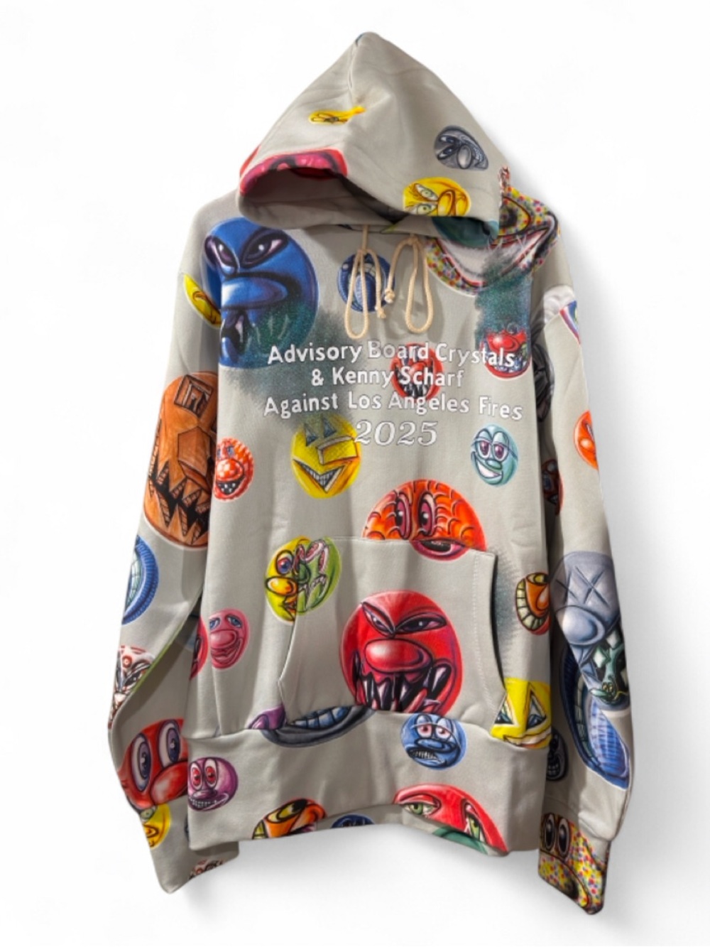 Advisory Board Crystals/Kenny Scharf Against LA Fires AOP Hoodie Size Men’s Lrg